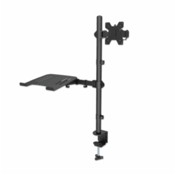 Manhattan soporte para escritorio combinado con brazo para monitor y soporte para laptop 13" a 32"