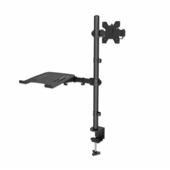 Manhattan soporte para escritorio combinado con brazo para monitor y soporte para laptop 13" a 32"